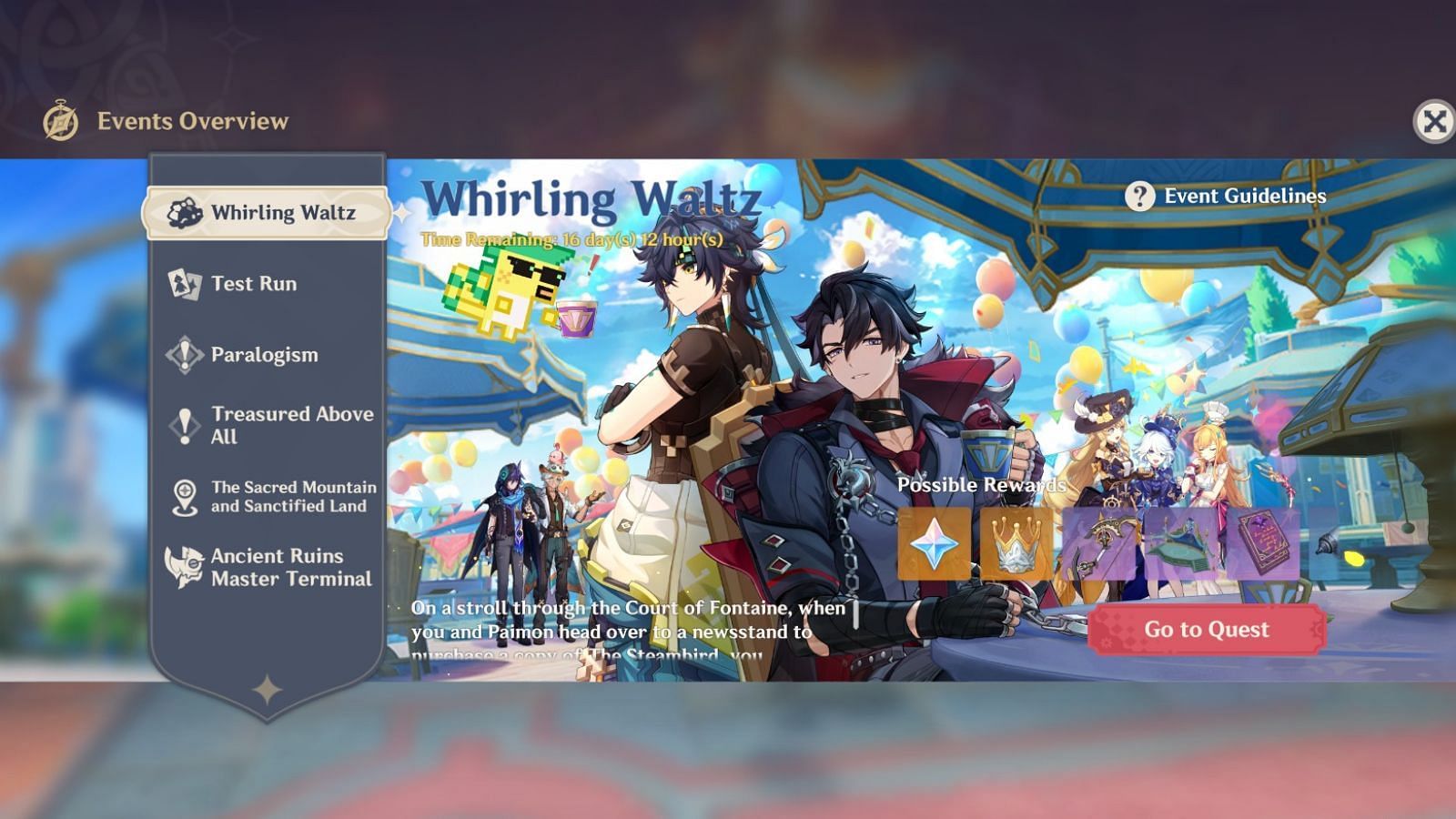 You can obtain the Sequence of Solitude bow from the Whirling Waltz event in version 5.6 (Image via HoYoverse)